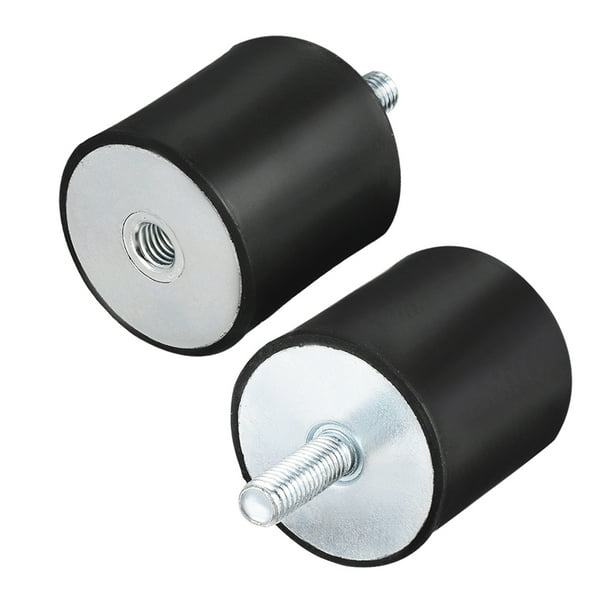 M10 Thread Female Rubber Mounts Rubber Shock Absorber 50x50mm Sliver & Black M10 Thread Female Rubber Mounts Rubber Shock Absorber 50x50mm Sliver & Black